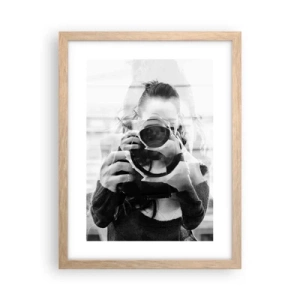 Affiche dans un chêne clair - Poster - Créateur et matériel - 30x40 cm