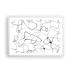Affiche dans un cadre blanc - Poster - Le chemin de la vie, les voies du hasard - 70x50 cm