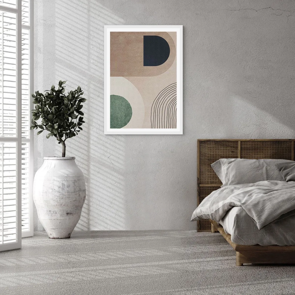 Affiche dans un cadre blanc - Poster - La douceur de l'ovale - 70x100 cm