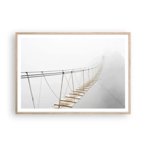 Affiche dans un chêne clair - Poster - Où cela va-t-il te mener? - 100x70 cm