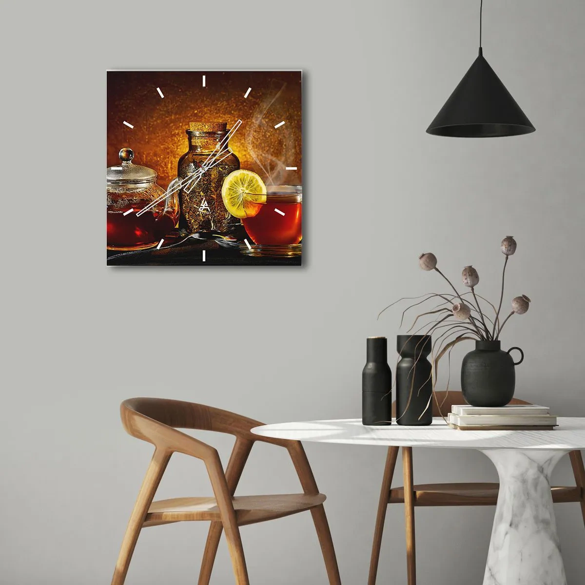 Horloge murale - Pendule murale - Dans le style des maîtres hollandais - 40x40 cm