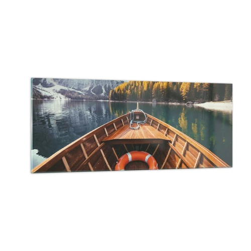 Impression sur verre - Image sur verre - Escapade en montagne - 100x40 cm