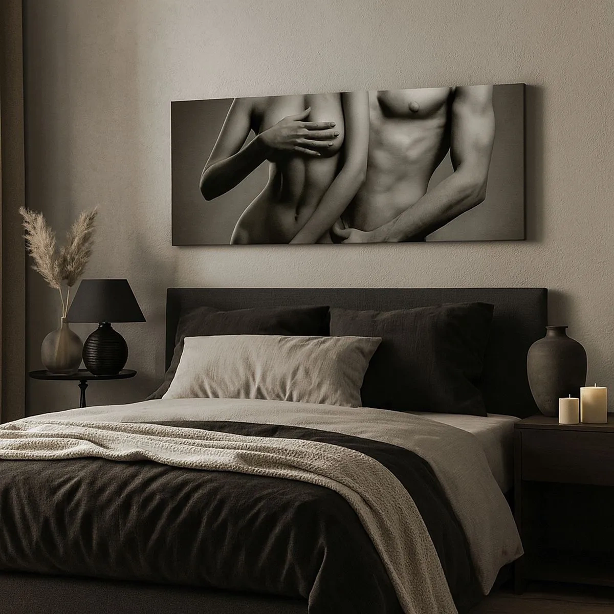Impression sur toile - Image sur toile - Adam et Eve - 100x40 cm