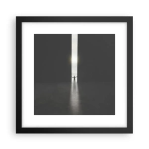 Affiche dans un cadre noir - Poster - Étape vers un avenir radieux - 30x30 cm