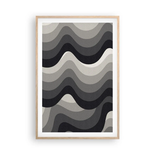 Affiche dans un chêne clair - Poster - Vague après vague - 61x91 cm