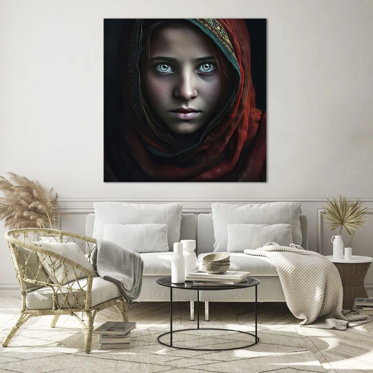 Impression sur verre - Image sur verre - Princesse orientale - 50x50 cm