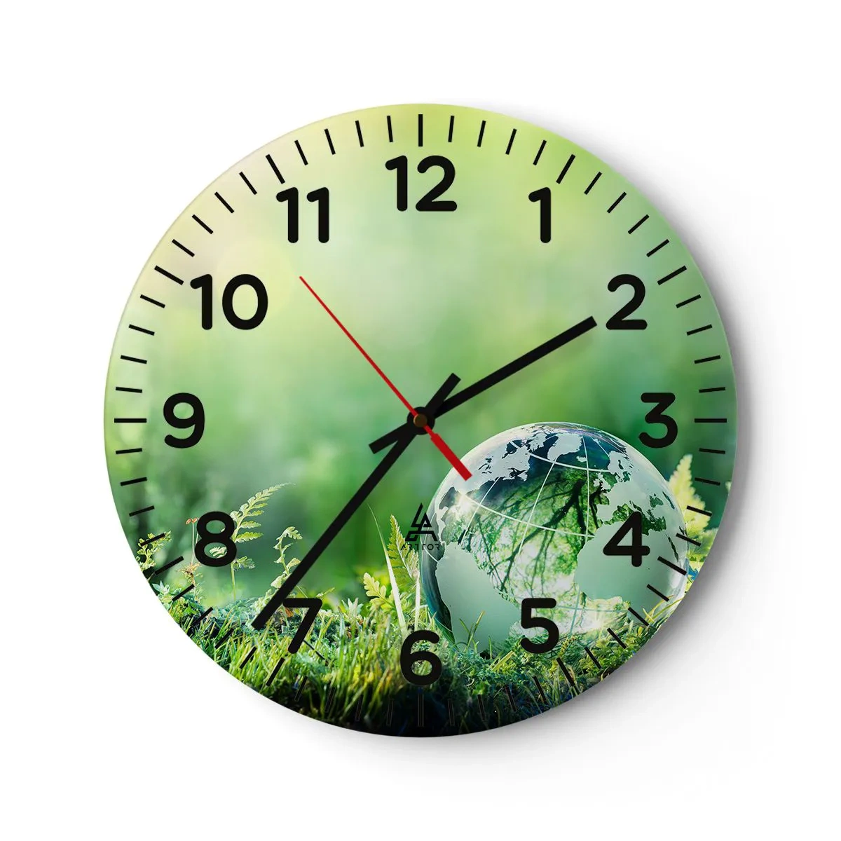 Horloge murale - Pendule murale - La planette verte - 30x30 cm