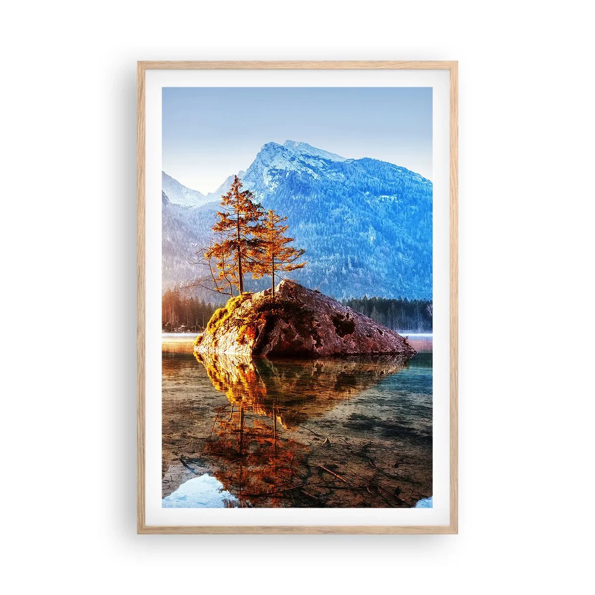 Affiche dans un chêne clair - Poster - La nature sous un nouveau jour - 61x91 cm