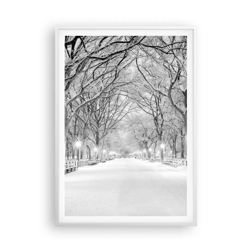 Affiche dans un cadre blanc - Poster - Les quatres saisons – l’hiver - 70x100 cm