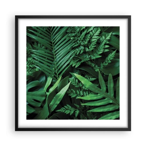 Affiche dans un cadre noir - Poster - Emmitouflé de verdure - 50x50 cm