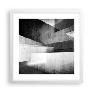 Affiche dans un cadre blanc - Poster - Structure de l'espace - 40x40 cm