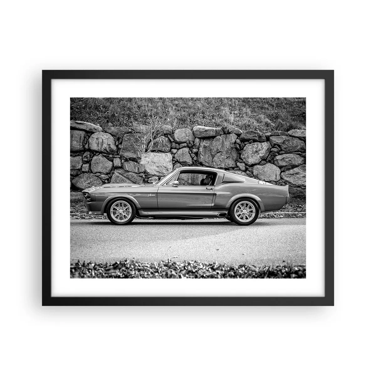 Affiche dans un cadre noir - Poster - Légende des années 60 - 50x40 cm