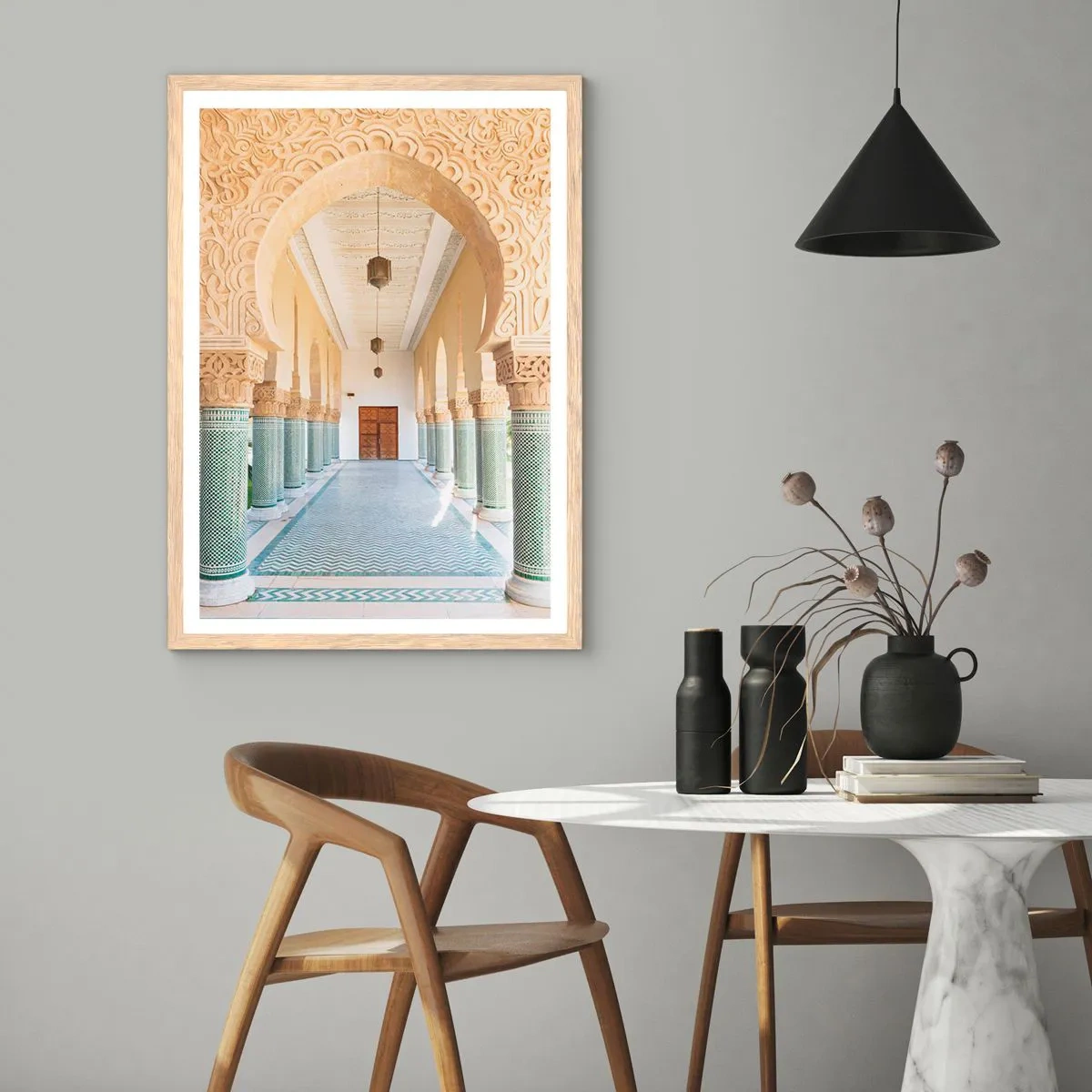 Affiche dans un chêne clair - Poster - D'après les histoires de Shéhérazade - 70x100 cm