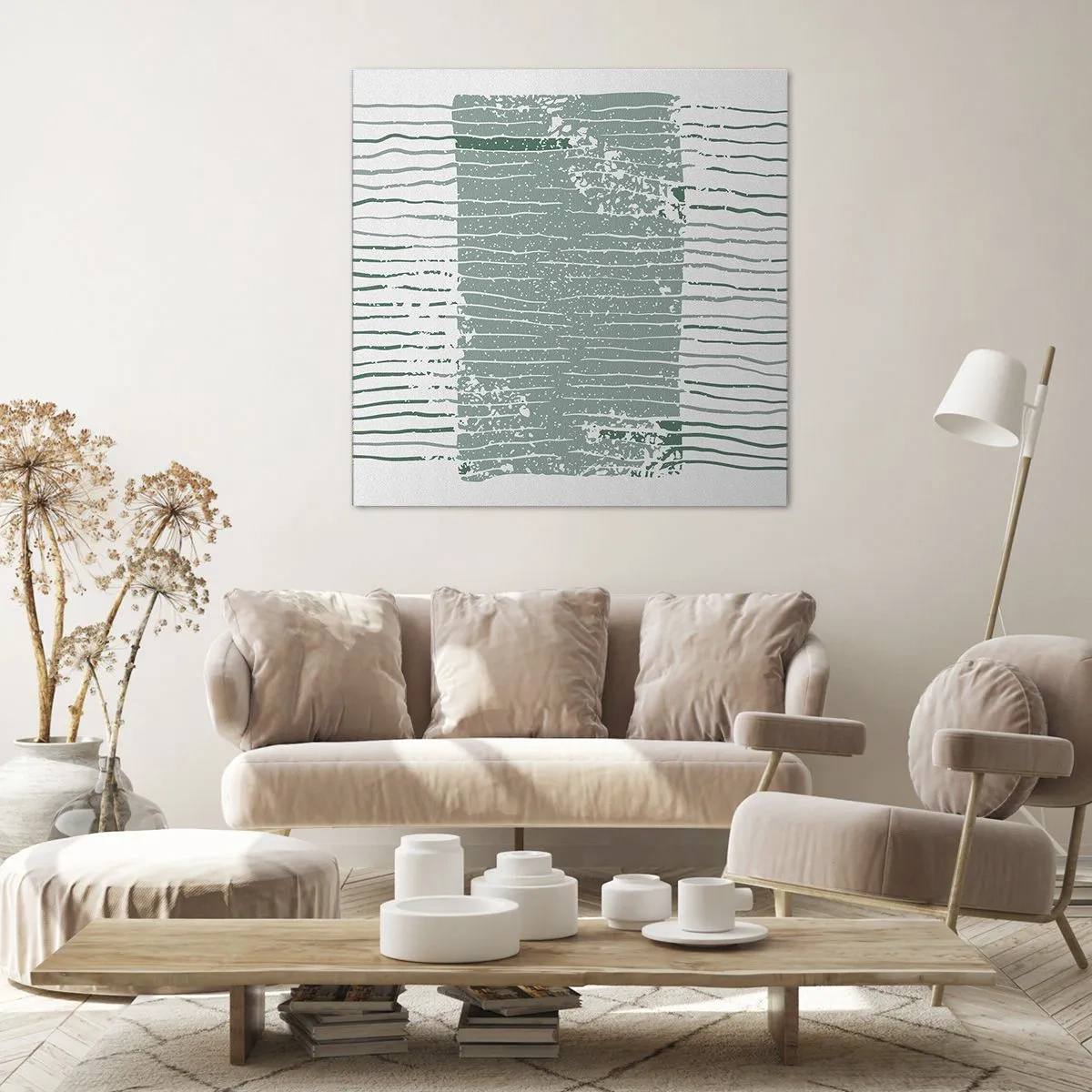 Impression sur toile - Image sur toile - Abstraction de la mer - 70x70 cm