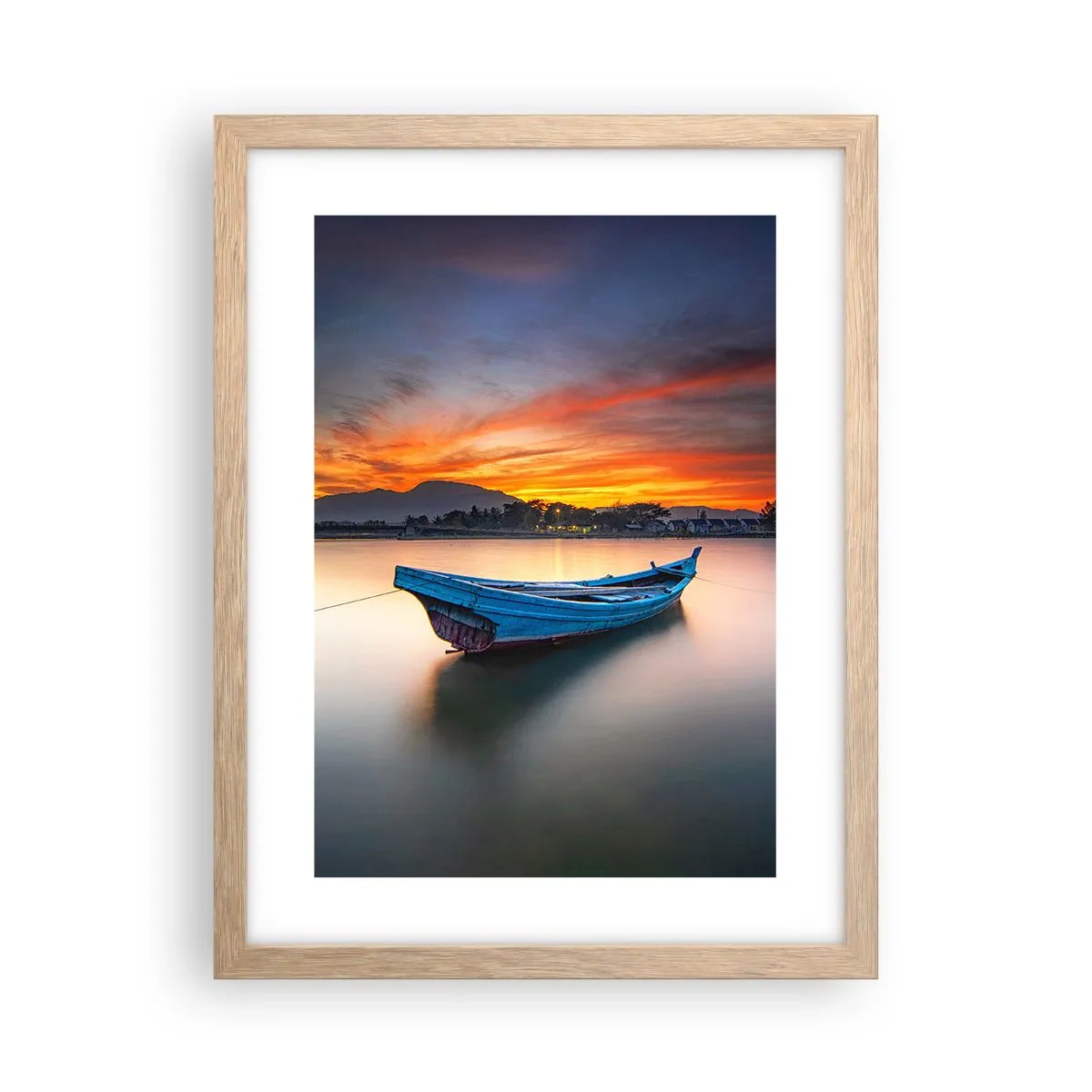 Affiche dans un chêne clair - Poster - Une bonne nuit arrive - 30x40 cm