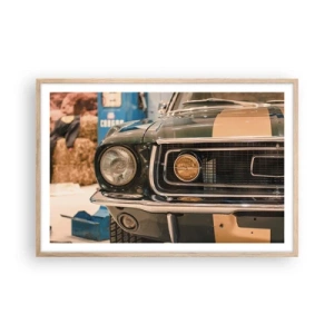 Affiche dans un chêne clair - Poster - Rencontre avec une légende - 91x61 cm