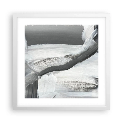 Affiche dans un cadre blanc - Poster - Un geste décisif - 40x40 cm