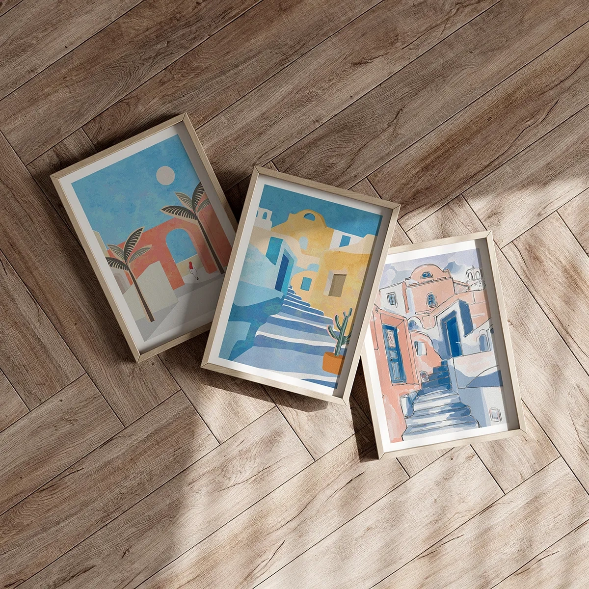 Affiche dans un chêne clair - Poster - Journée arabe - 50x70 cm