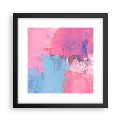 Affiche dans un cadre noir - Poster - Du rose, du bleu et une pincée de lumière - 30x30 cm