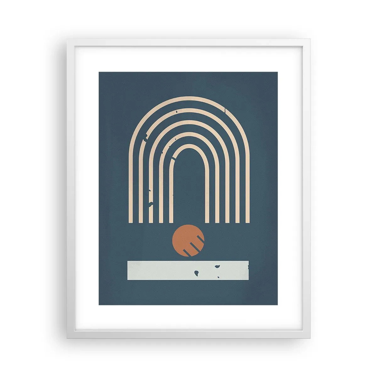 Affiche dans un cadre blanc - Poster - Géométrie sur la grenade - 40x50 cm