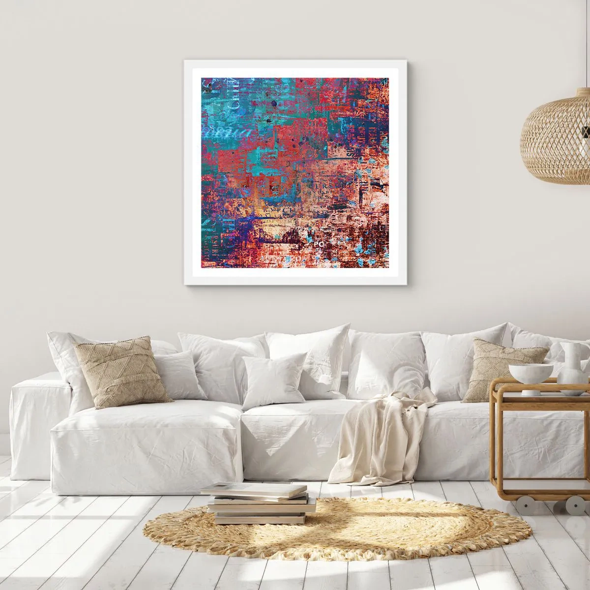 Affiche dans un cadre blanc - Poster - Mémoire et oubli - 30x30 cm