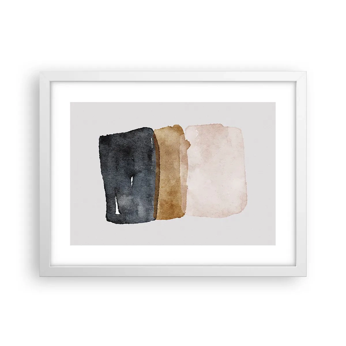 Affiche dans un cadre blanc - Poster - Composition de couleurs de la terre - 40x30 cm