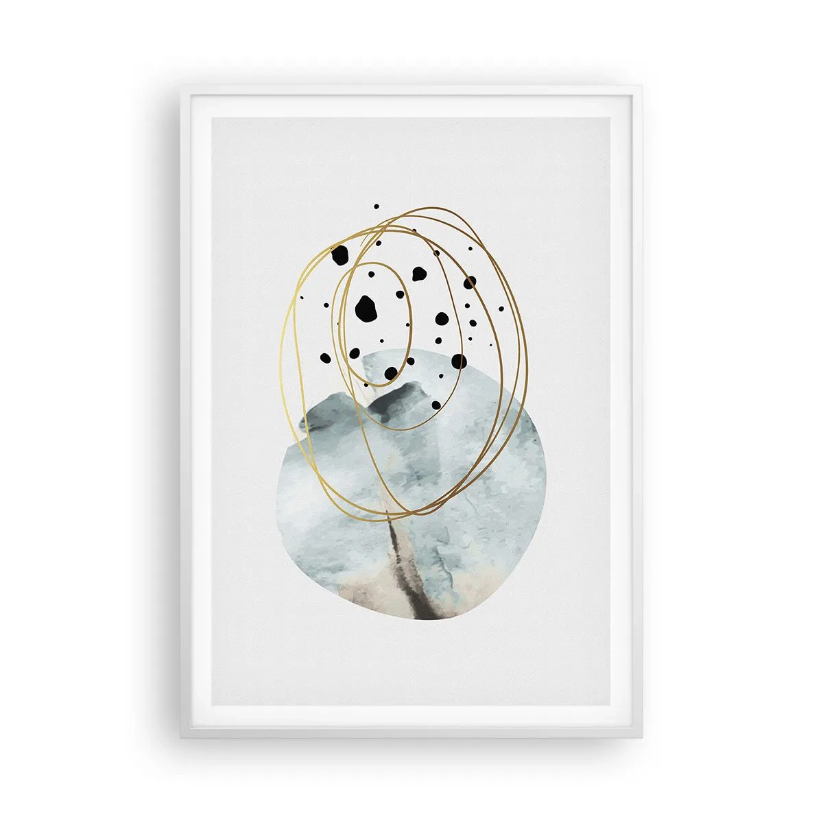 Affiche dans un cadre blanc - Poster - Emmêlement de l'espace - 70x100 cm