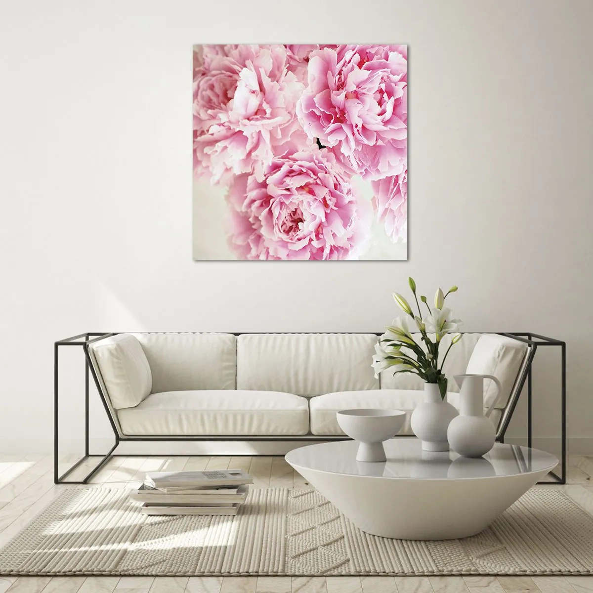 Impression sur verre - Image sur verre - En glamour rose - 50x50 cm
