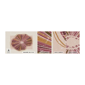 Échantillon de Papier Peint Autocollant Deluxe Sticker - Abstraction rayonnante - Bohème, Minimalisme, Abstraction - 100x30 cm