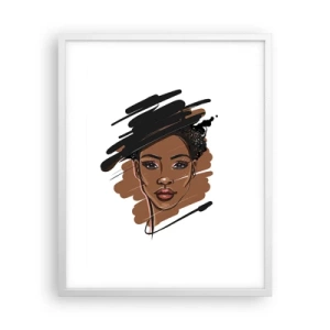 Affiche dans un cadre blanc - Poster - Doux comme le chocolat - 40x50 cm