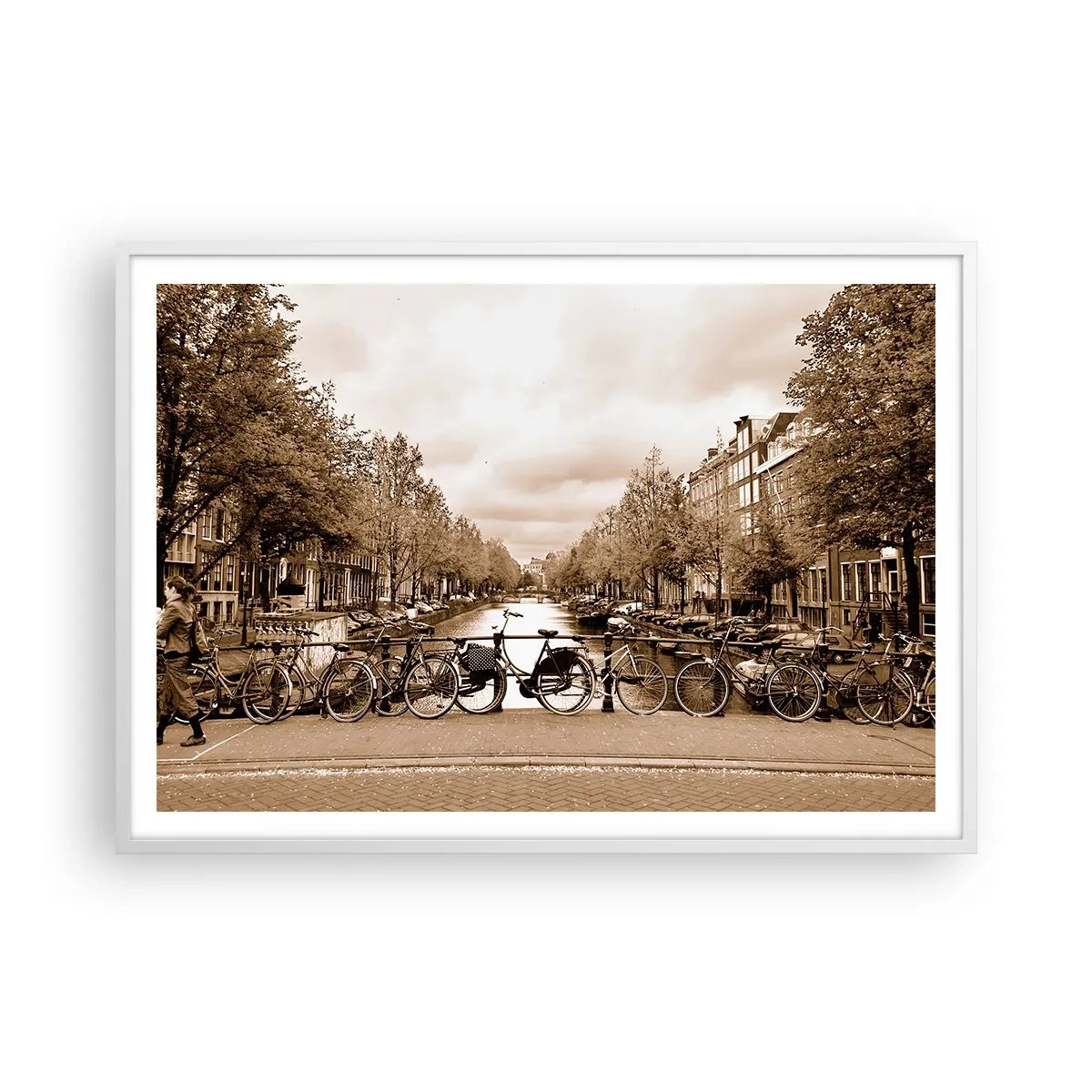 Affiche dans un cadre blanc - Poster - Ambiance hollandaise - 100x70 cm