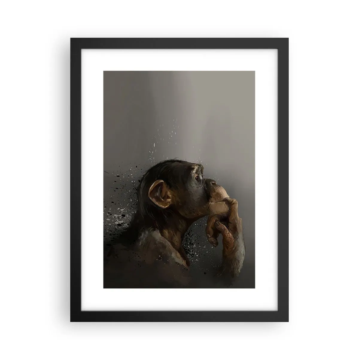 Affiche dans un cadre noir - Poster - Certainement un penseur - 30x40 cm
