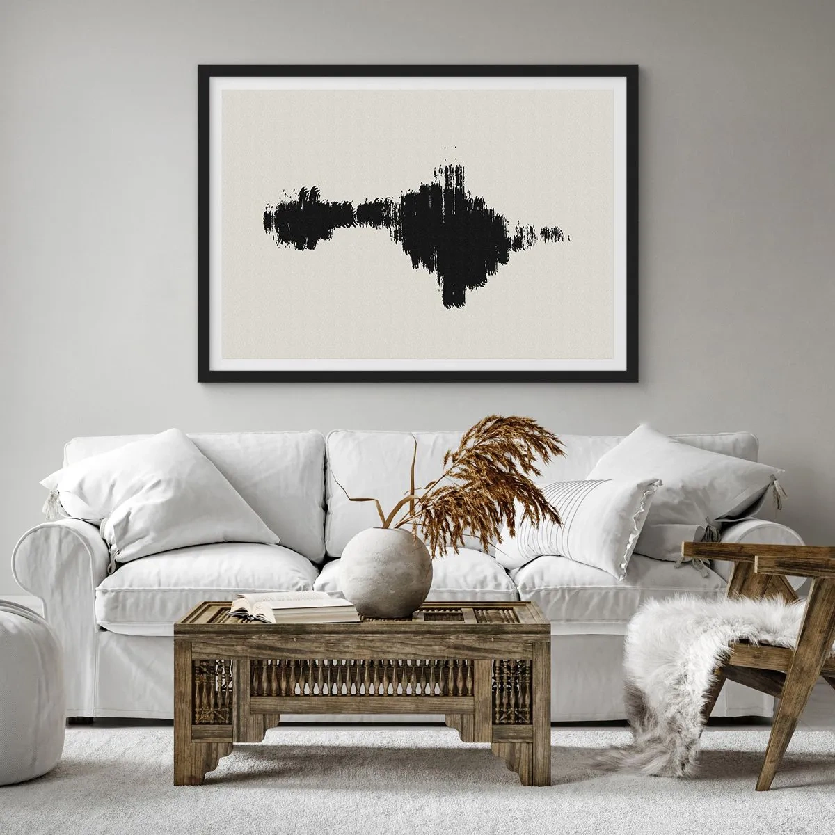 Affiche dans un cadre noir - Poster - Vibrations de l'imagination - 50x40 cm