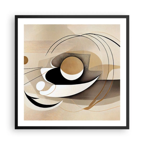Affiche dans un cadre noir - Poster - Composition : l'essence des choses - 60x60 cm