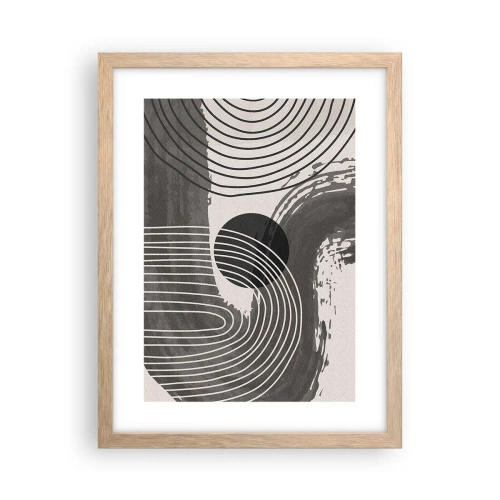 Affiche dans un chêne clair - Poster - L'ovale gagne - 30x40 cm