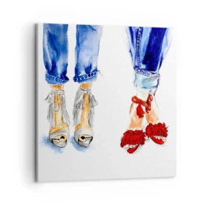 Impression sur toile - Image sur toile - Peut-être irons-nous nous promener? - 50x50 cm