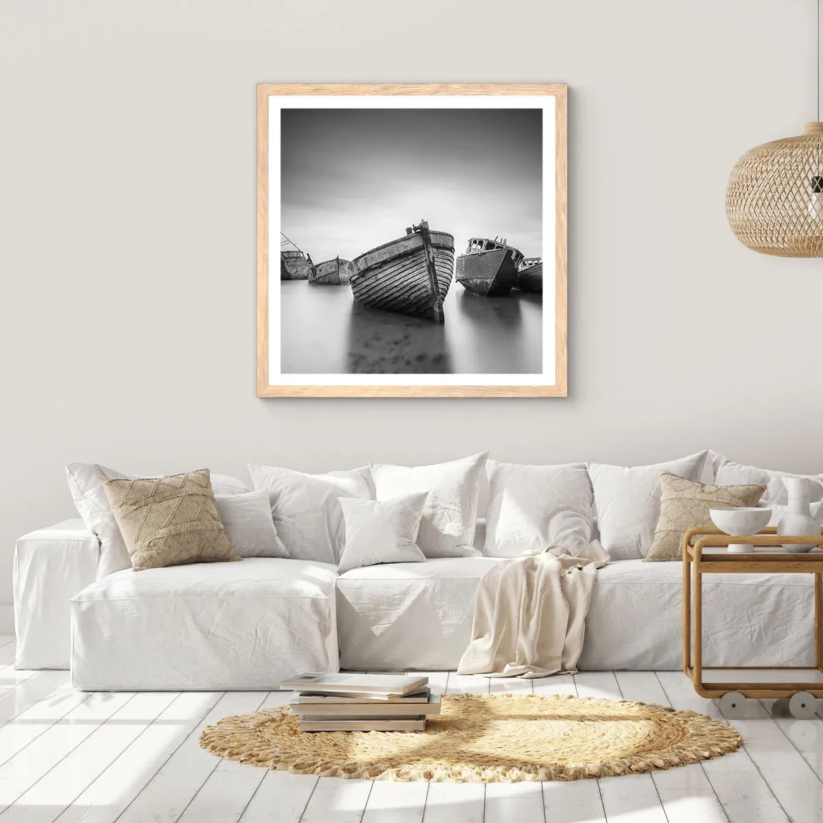 Affiche dans un chêne clair - Poster - Cùest déjà un souvenir... - 50x50 cm