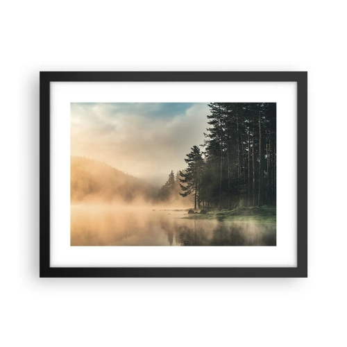 Affiche dans un cadre noir - Poster - Naissance du jour - 40x30 cm