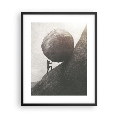 Affiche dans un cadre noir - Poster - Je crois contre tout espoir - 40x50 cm