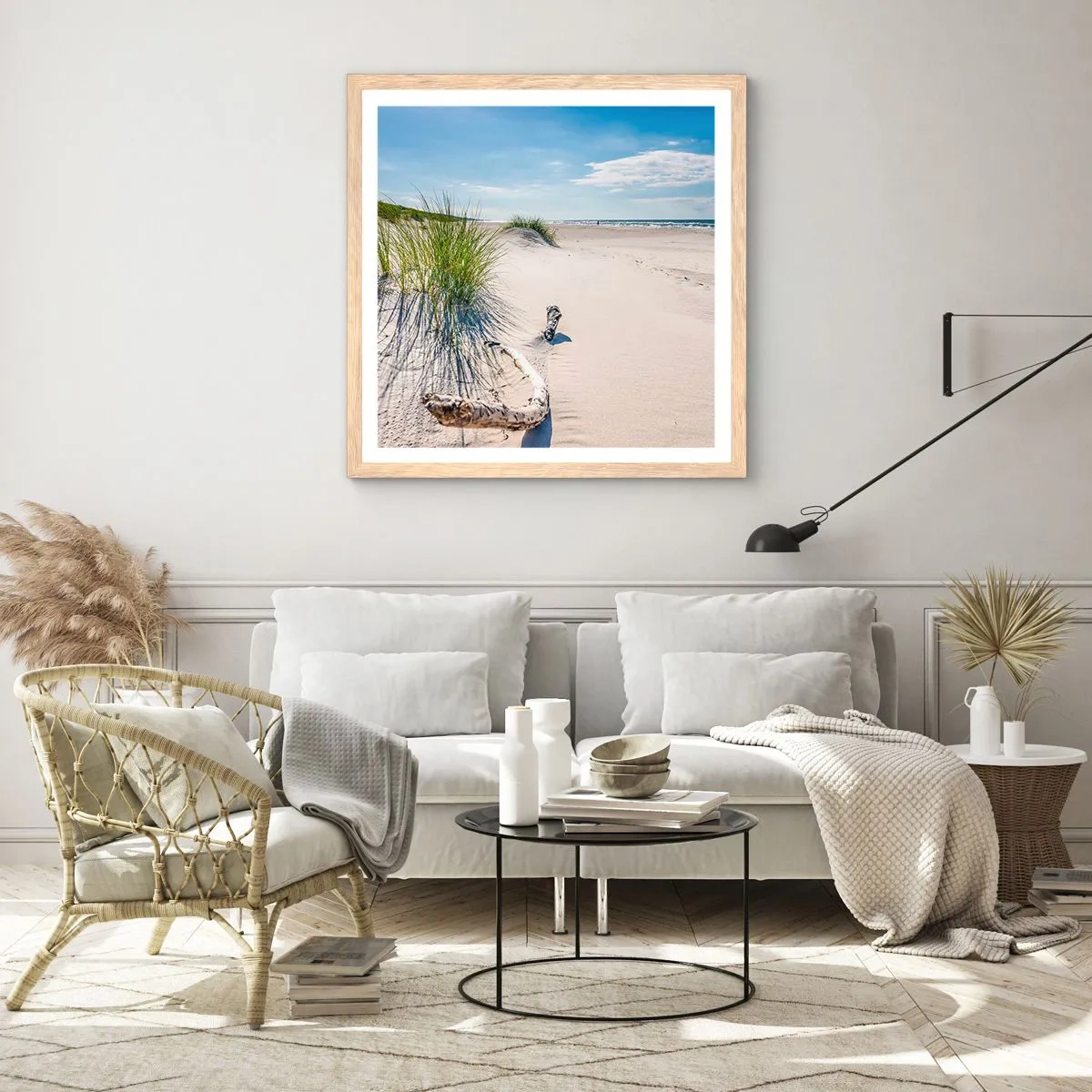 Affiche dans un chêne clair - Poster - La plus belle? La Baltique - 30x30 cm