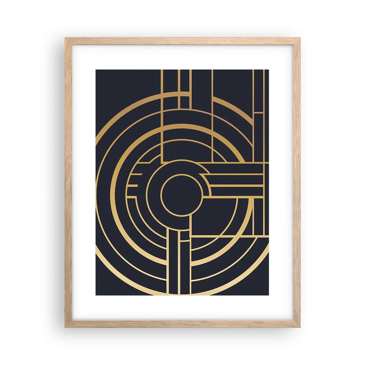 Affiche dans un chêne clair - Poster - Rotation des éléments - 40x50 cm