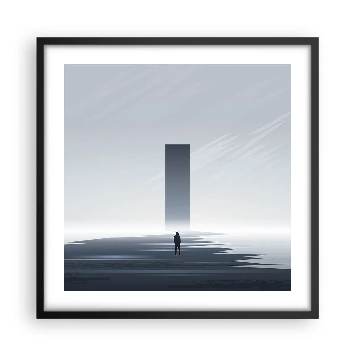 Affiche dans un cadre noir - Poster - Opportunité ou menace ? - 50x50 cm