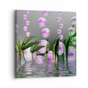 Impression sur toile - Image sur toile - Une composition réfléchissante de légèreté et de vie - 30x30 cm