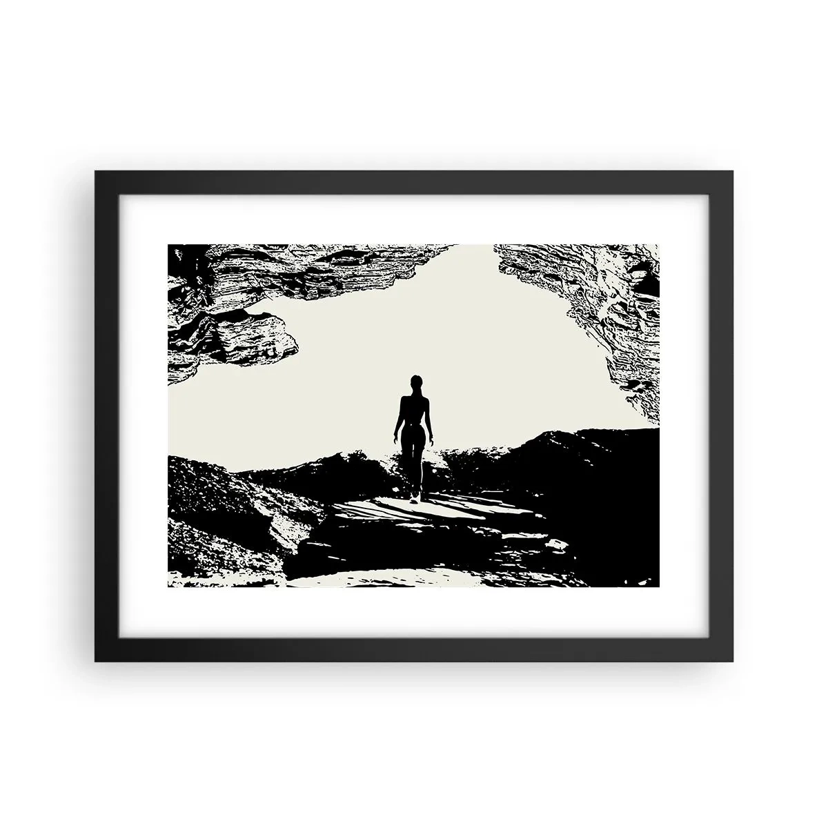 Affiche dans un cadre noir - Poster - Nouveau look - 40x30 cm