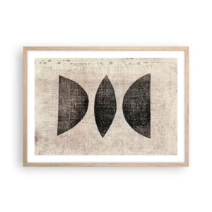 Affiche dans un chêne clair - Poster - Abstraction ethnique - 70x50 cm
