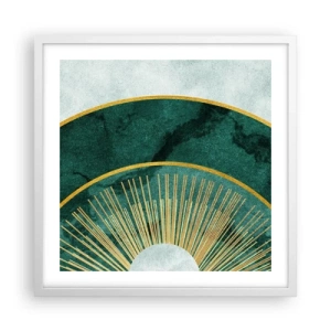 Affiche dans un cadre blanc - Poster - Un autre système solaire - 50x50 cm