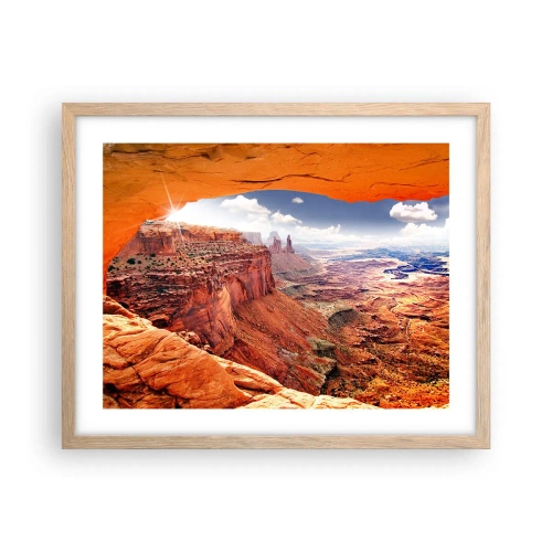 Affiche dans un chêne clair - Poster - Sculpté par la nature elle-même - 50x40 cm