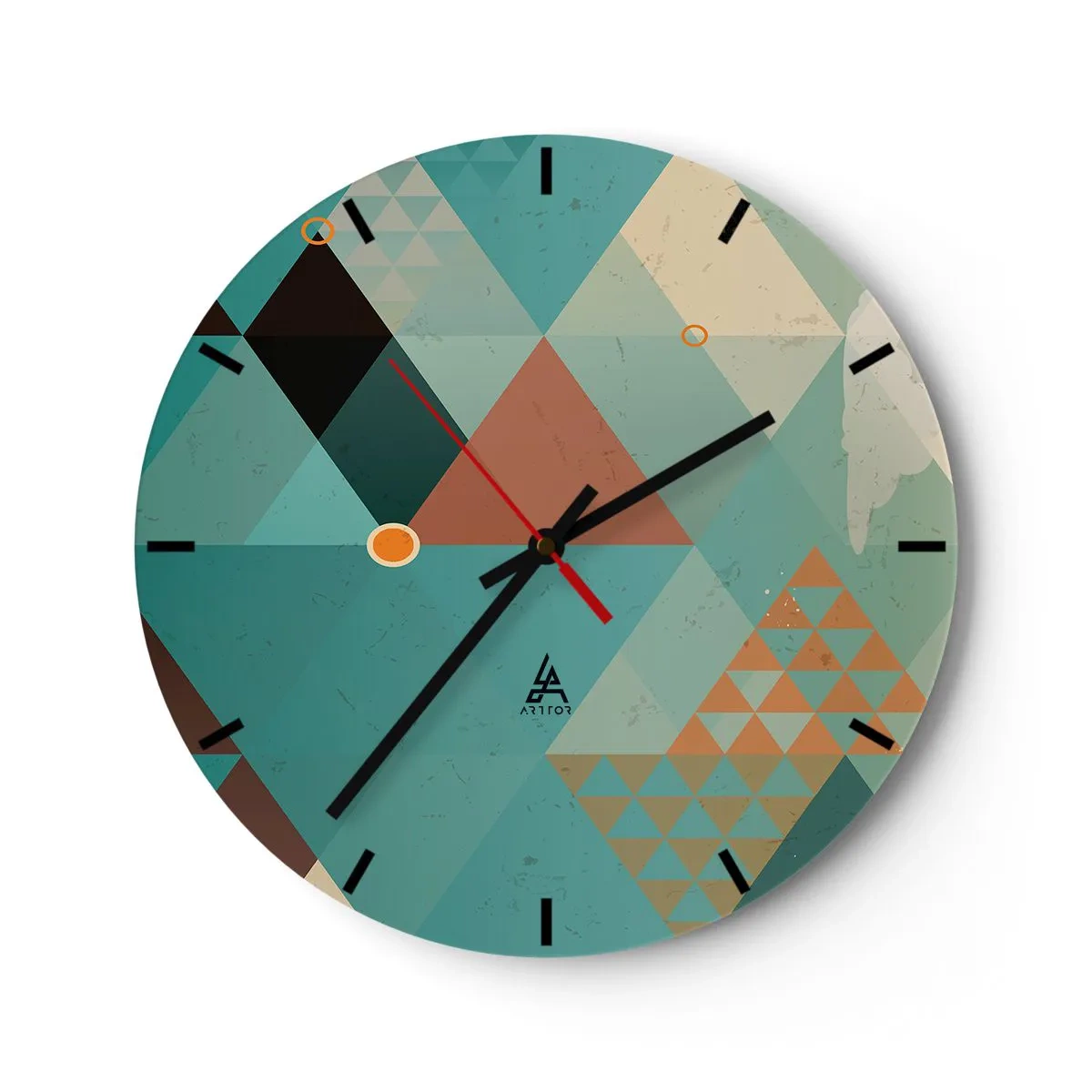 Horloge murale - Pendule murale - Unité de la multiplicité, multiplicité de l'unité - 40x40 cm