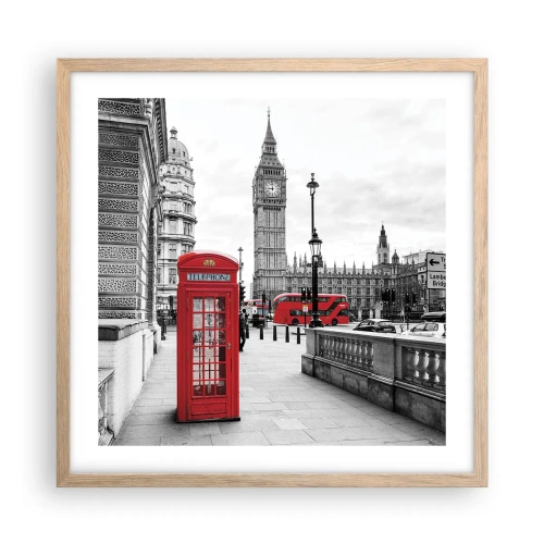 Affiche dans un chêne clair - Poster - Sans aucun doute Londres - 50x50 cm