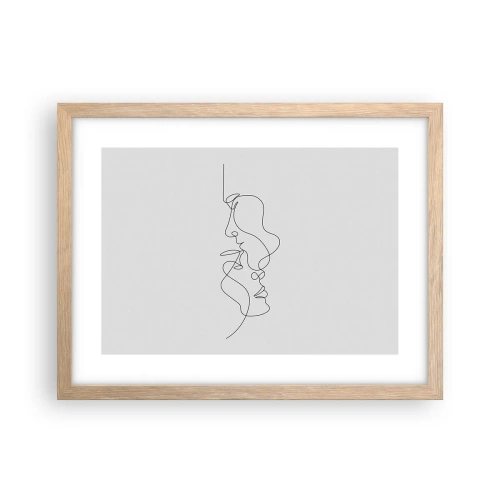 Affiche dans un chêne clair - Poster - Chaleur de désir renaissant - 40x30 cm